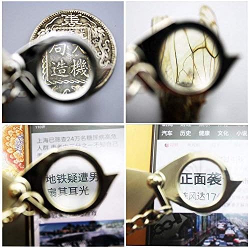 HUANGXING-ručna lupa 10x Mini rotirajuća za decu starog čoveka čitanje prenosnih novčića za nakit markice identifikacioni