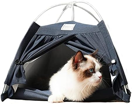 Pećina za mačke za zatvorene mačke, odvojivi udoban prozračni krevet za pse mačke šator za kućne ljubimce