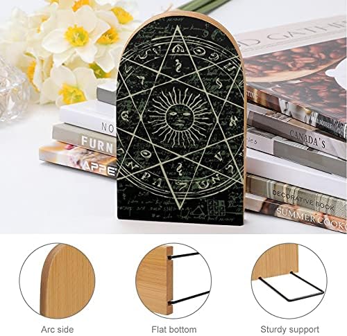Magical osmougaone Star Book završava za police drveni Bookends držač za teške knjige šestar moderni dekorativni