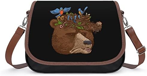 Medvjeđa glava za ptice kožna torba preko tijela mala torbica modni Fanny paket putni ramenski dnevni ruksak