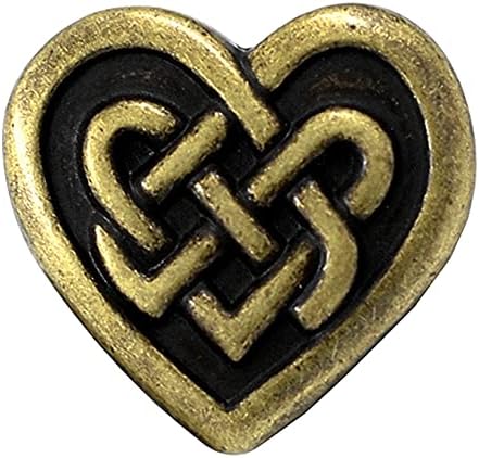 Bezelry 12 komada Celtic Heart Love Knot Metal Shank gumbe. 19mm