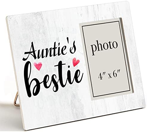 Zauily Auntie tetka Poklon Drveni okvir za slike, tentie's Bestie Wood Photo okvir Photo Frame Idea za