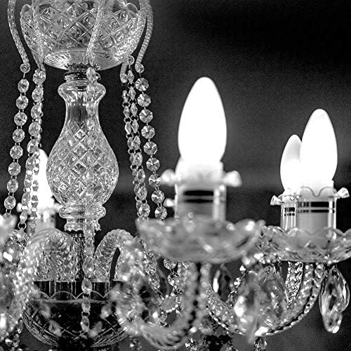 COLORSHENG 33 FT akrilni kristal Garland Octagon perle Viseći lanac za vjenčani zabava Božićno