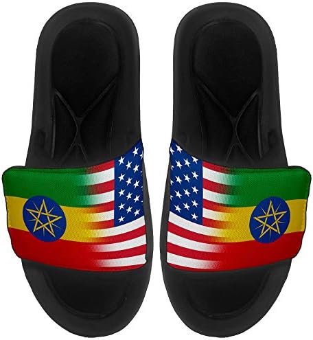 Exprestbest jastuk sa sandalama / dijapozitiva za muškarce, žene i mlade - zastava Etiopije - Etiopija zastava
