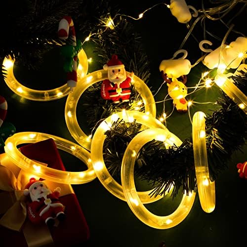 WILLBOND 10 komada Božić svjetla prozor zavjese dekor dekoracije sa treperi Bubble slatka okrugli