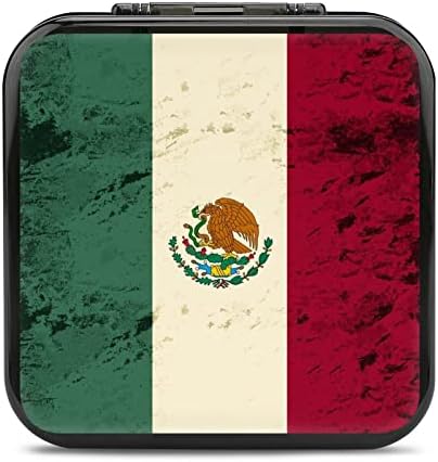 Retro Meksička Zastava futrola za kartice za igru otporna na udarce držač za čuvanje kartica za igre 12 slota