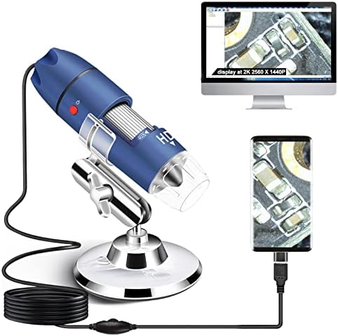 Ninyoon 2K USB digitalni mikroskop za Android PC, 40-1000x mikroskop Super HD endoskopska kamera Kompatibilna