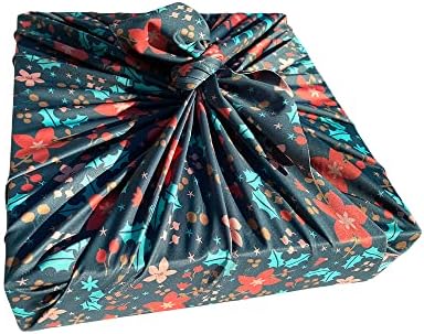 SHIKIWRAP višekratna Furoshiki tkanina za poklone, veliki kvadratni list od 28 za poklone srednje veličine,