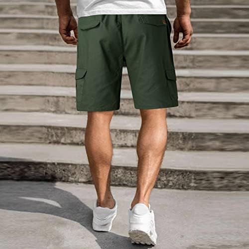 Miashui Casual Tie ljetni muški modni sportski teretni pantalone ravne noge labave kratke hlače