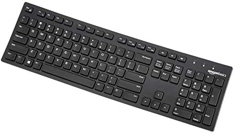 Basics Niskoprofilna žičana USB tastatura sa američkim izgledom, mat crna