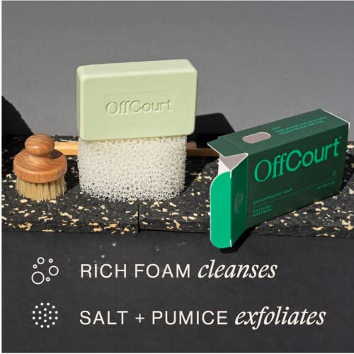 Offcourt piling sapun za tijelo-dubinsko čišćenje i najbolji sapun za piling za muškarce i žene. Bar Za Sušenje.