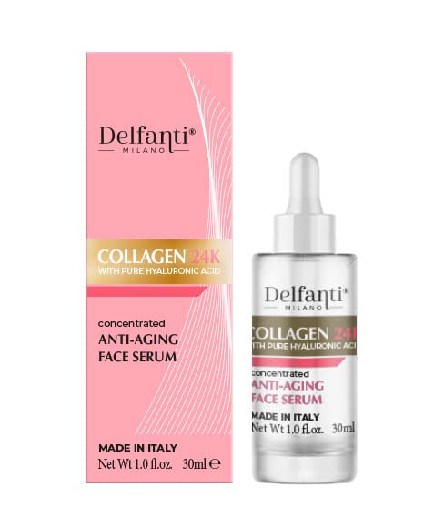 Delfanti Milano • kolagen 24K sa čistom hijaluronskom kiselinom * koncentrovani Serum za lice protiv starenja