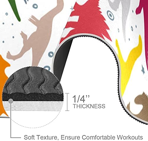 Siebzeh šareni Dinosaurus Premium Thick Yoga Mat Eco Friendly Rubber Health & amp; fitnes non