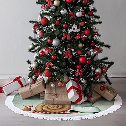 Joyful Božićni puževi Snowman Božićne suknje Xmas Tree Mat Tassel ukrasi za ukrase Holiday Party 30/36/48