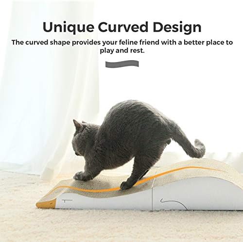 MSBC jastučić za grebanje za mačke u obliku patke, kartonska grebalica za mačke, talasna zakrivljena podloga