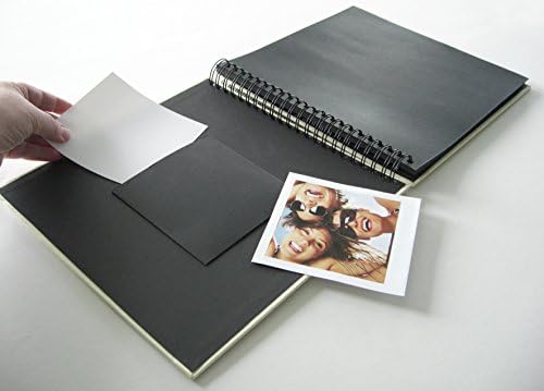 Walther spiralalbum pijesak, 30x30 cm Zabavni žica-O vezani album sa 50 crnih stranica, 30 x 30 x 3 cm