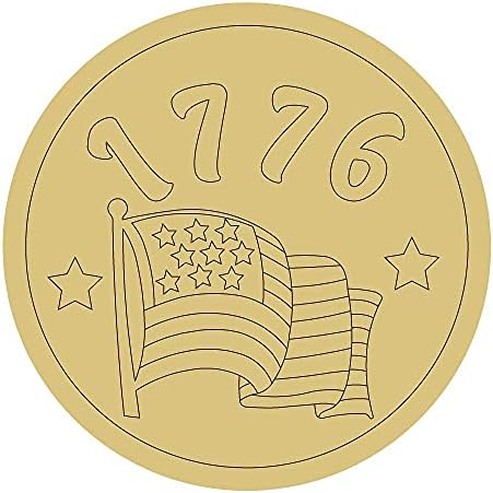 1776 dizajn po linijama izrez nedovršeni drveni ljetni dekor 4. jula vješalica za vrata MDF u obliku platna