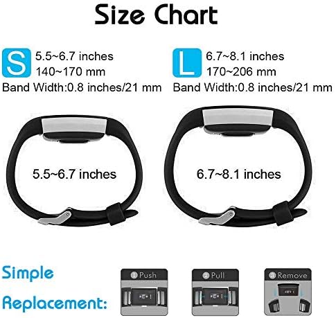 Zeehar Podesiva zamjena meka silikonska sportska traka za sat za Fitbit Charge 2 fitnes sat