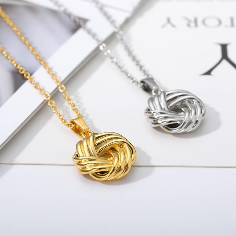 T3store geometrija okrugli čvor ogrlice jednostavan ljubav nakit par ogrlica prijateljstvo zauvijek