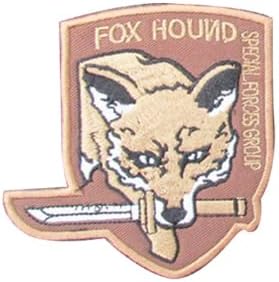 Metalni zupčanik čvrsti MGS 5: Fox gonič Vojna zakrpa izvezene značke zakrpe za patch taktičke naljepnice