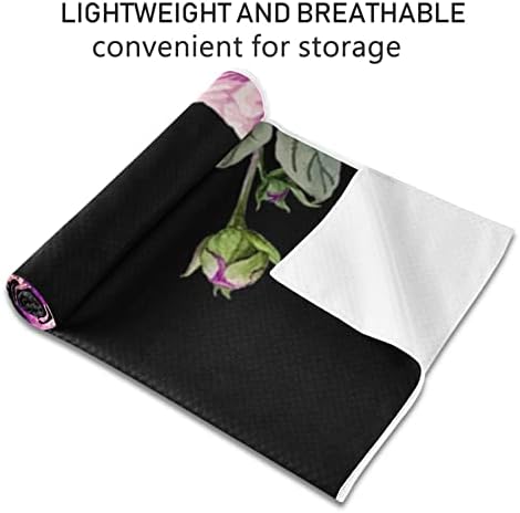 Pokriveni pokrivač s avenzinskom jogom-ljubičasto-cvjetne ručnice Yoga ručnik joga mat ručnik
