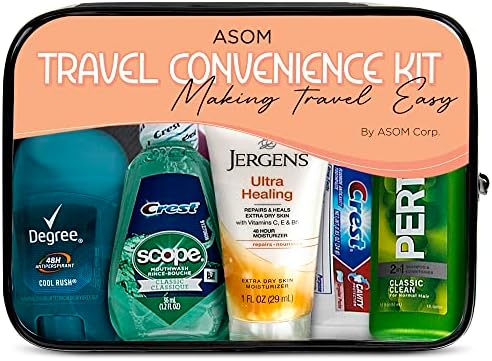 Asom Toiletry Travel Convenience Kit, Premium Personal Care Hygiene Essentials Kupatilo Toaletne