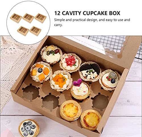 Doitool Chocolate Cupcakes Cupcake kutije za prijenosni cupcake Poklon kutije Kontejner za usisavanje