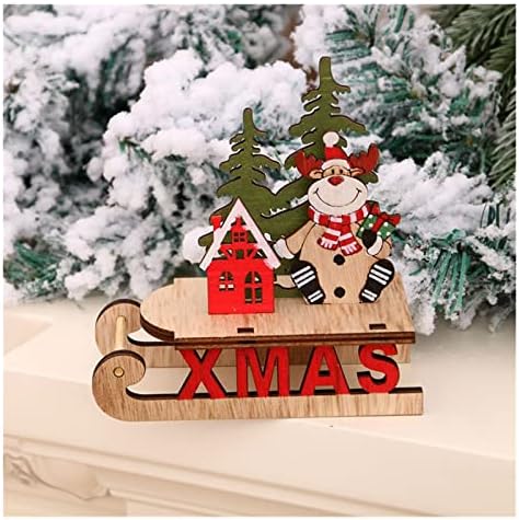 Pifude božićni ukrasi Drveni božićni ukras abeceda ukras stola Srećna božićna zabava Home Decor