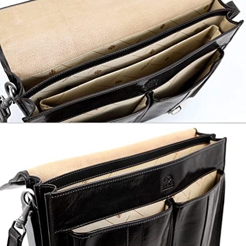 Kožna torbica za otpornost na muškarce ručno izrađene u Italiji puni messenger torba za laptop