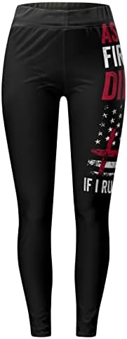 Američka zastava Patriotske noge ženske visokog struka patriotske zvijezde Stripes gamaše bešavne hlače