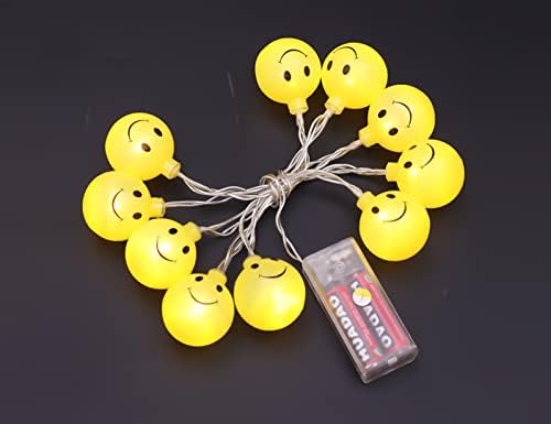 RikXz Fairy Lights, Smiley Ball Light String, LED svjetla za dekor smajlića Fairy String Light na baterije,
