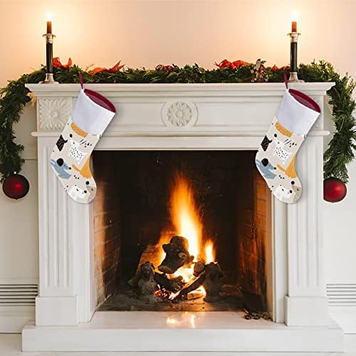 Psi Djevični uzorak personalizirani božićni čarapa Početna Xmas Tree Kamin Viseće ukrase