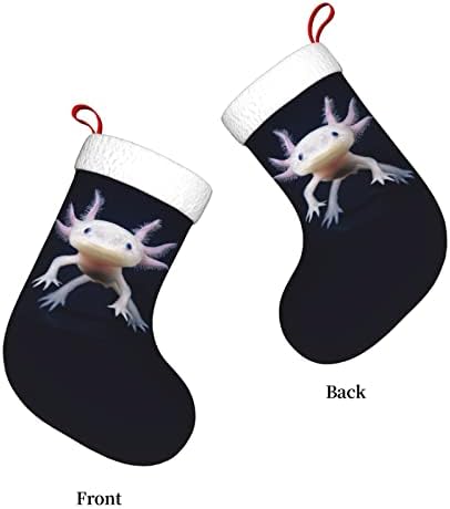 Slatka Axolotl Božićne čarape Xmas Holiday ukrasi kamin Viseći čarapa 18 inča čarape
