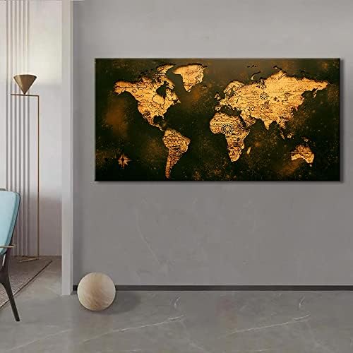 Wewejia platnena zidna Karta svijeta veliki pejzaž svijetli vaš dnevni boravak ured za dom dekor vaša slika