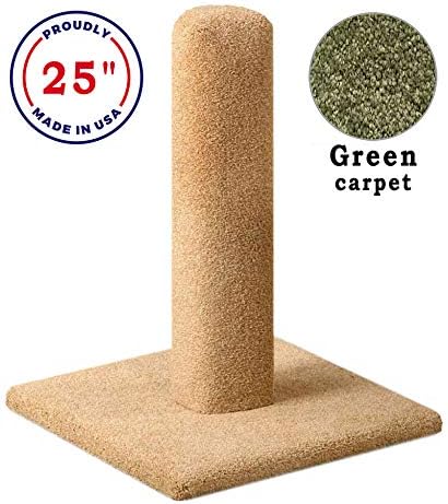 CozyCatFurniture 20, 25 & 30 inča Carpet Cat grebanje, zelena boja, Made in USA sa masivnog drveta stubovi