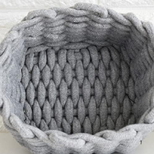 TJLSS ručno tkani debeli pamučni pamuk za skladištenje pamučne tipke Sundries Stication Basket