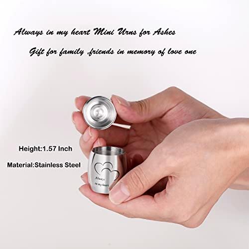 Male urne za ljudski pepeo čuva urne od nehrđajućeg čelika mini urne za pepeo-pogrebnu urne-uvijek