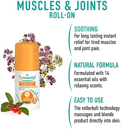 Valjak Puressentiel Moscle and Joints - Esencijalno ulje valjak - aromaterapija masažer za trenutni mišićni