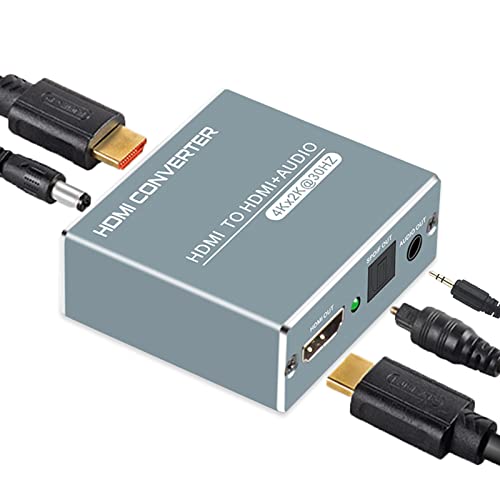 HDMI Audio Extractor Converter, 4K HDMI do HDMI + audio, razdjelnik audio adaptera za Blu-ray