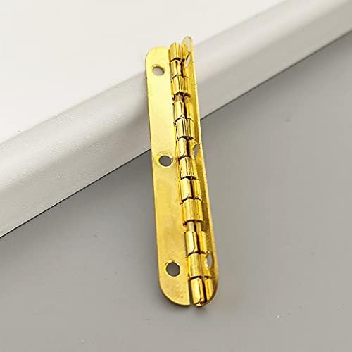 Jagoda 2pcs Zlatni metalni šarki Mini dugi zlatni šarki namještaj Hardware ormar za nakit Kutija