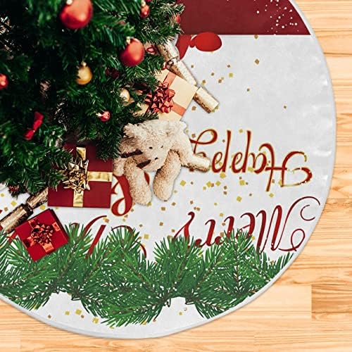 Oarencol Santa Claus New Year Božićna suknja 36 inča Xmas Holiday Party Tree Detaos