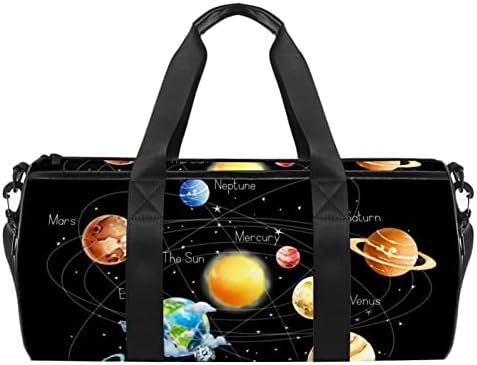 MaMacool Solar System Planet Duffel torba za nošenje preko ramena platnena putna torba za teretanu Sport Dance
