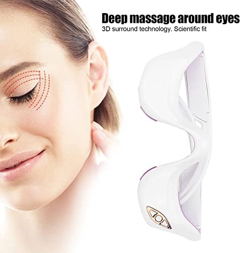 Električni masažer očiju, masažer za oči zagrijavajući masažer za oči sa vibracijama za ublažavanje