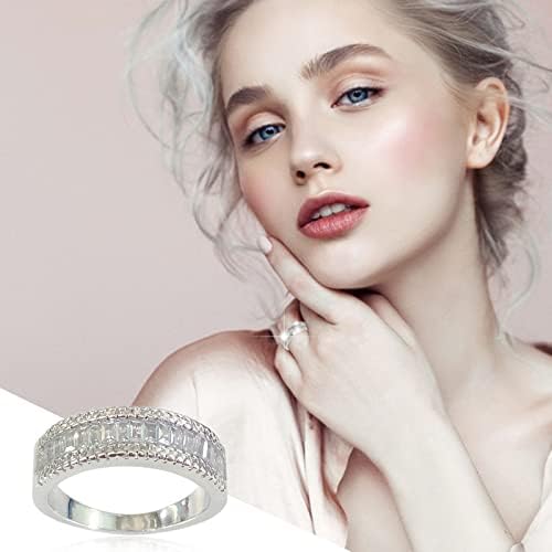 2023 Novi dvokrevetni redovi Potpuni dijamantni prsten dijamantski prsten za prsten za krizerije elegantno