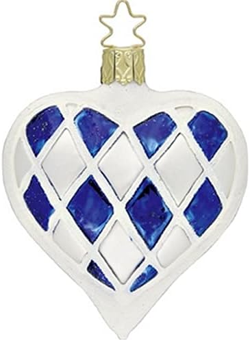 Inge Glas Bavaria Bavarian Heart 1-047-08 IGM njemački Glass Božić Ornament