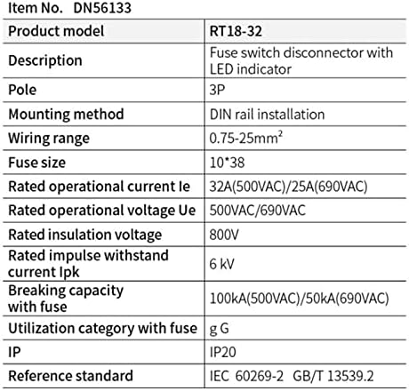 Zaahh 1pcs Držač osigurača 3p 10x38mm osigurači bazne kutije Indikator svjetla AC IP20 Brzo pušenje keramičke