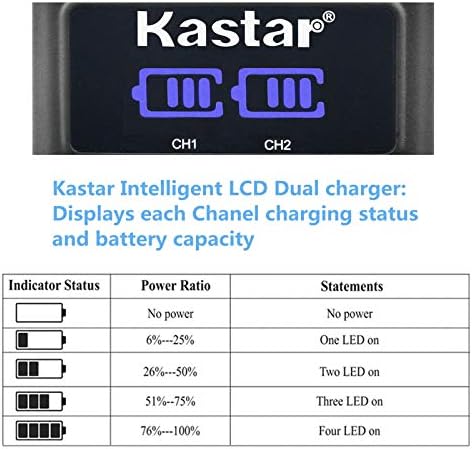 Kastar 2-Pack NP-FM50 / FM55Battery i LED2 USB punjač Kompatibilan sa Sony DSC-F707 DSC-F717 DSC-F828 DSC-R1