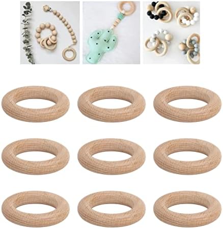 Drveni prstenovi, fino polirani 30kom za izglađivanje široko korišteni nedovršeni prstenovi od makramea za DIY