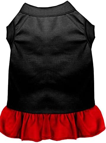 Mirage Proizvodi za kućne ljubimce 14-inčna obična haljina, Velika, crna sa crvenom bojom