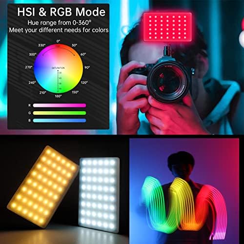 RGB svjetlo Video kamere, prijenosno dvobojno LED Panel svjetlo za kamere osvjetljenje fotografije,2600-8500K
